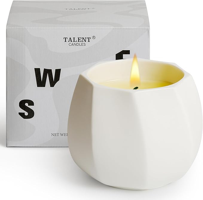Scented Candle for Home Scented, Luxury Ceramic Candle Jar for Women & Men, Natural Soy Candle fo... | Amazon (US)