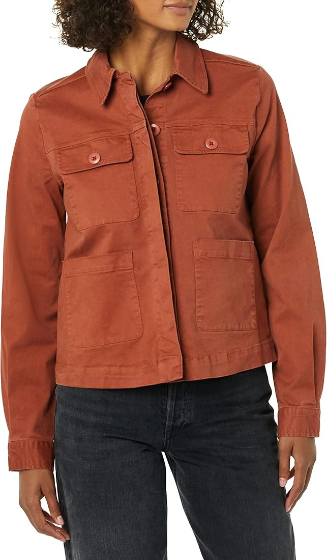 Goodthreads Women's Relaxed Chino Chore Jacket | Amazon (US)