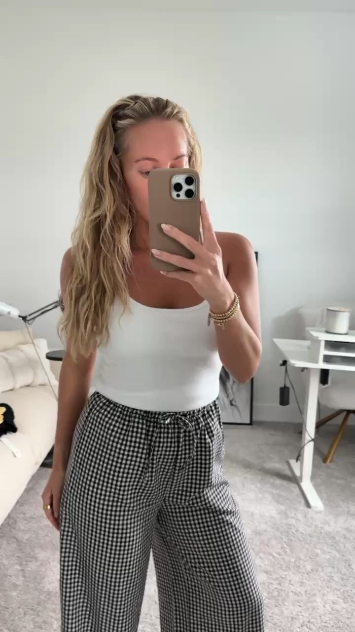 Amazon Scoop Neck Tank with built-in bra paired with gingham pull on pants.

Wearing small in both. Comes in multiple colors.

Amazon style, Amazon fashion, spring outfits

#LTKSeasonal #LTKootd