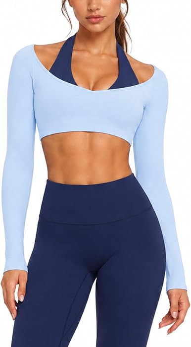 SUUKSESS Women 2 Piece Workout Sets Double Layer Padded Pilates Outfits | Amazon (US)