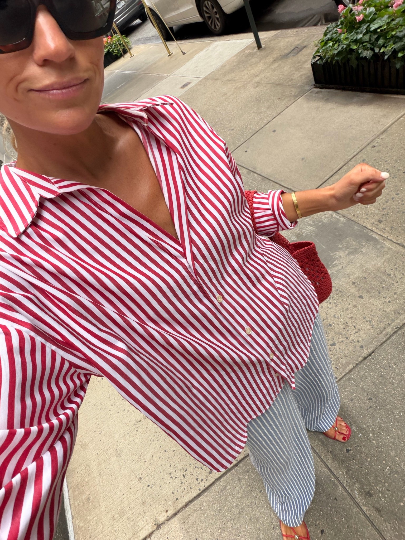 Red white blue stripes on stripes 
So many good zara sale finds @Zara

#LTKgrwm #LTKootd #LTKTravel