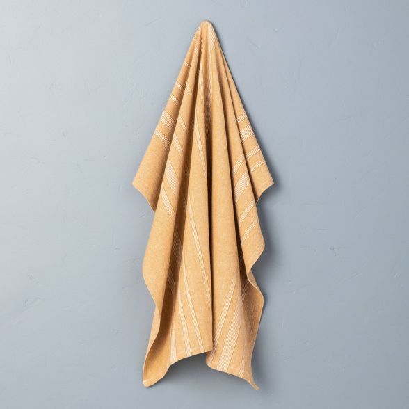 Stripe Flour Sack Kitchen Towel Gold - Hearth & Hand™ with Magnolia | Target