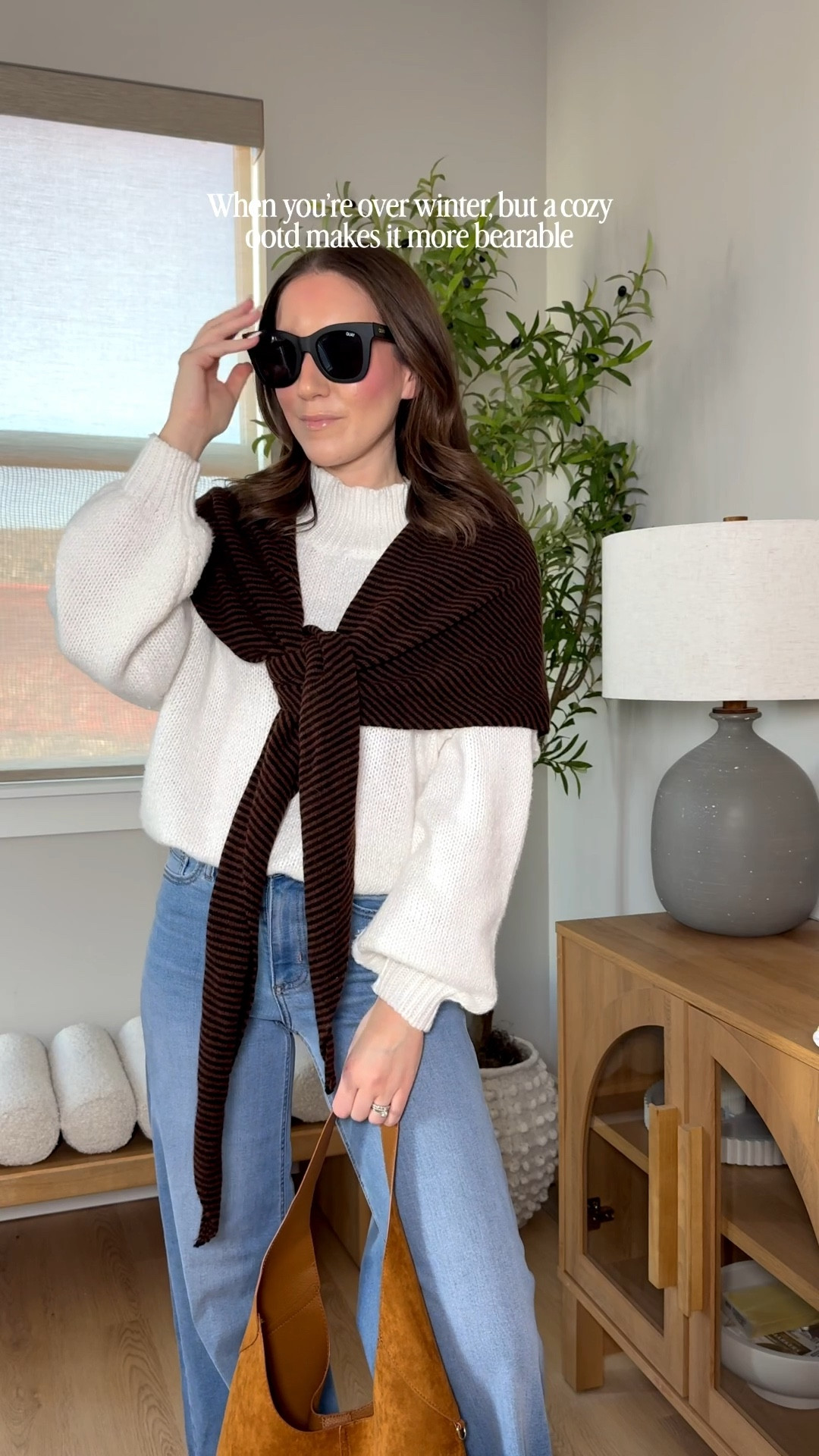 I’m so over the cold, but a cozy sweater makes it a littleee easier! 

Triangle scarf, Amazon fashion, Target style, outfit idea 

#LTKootd