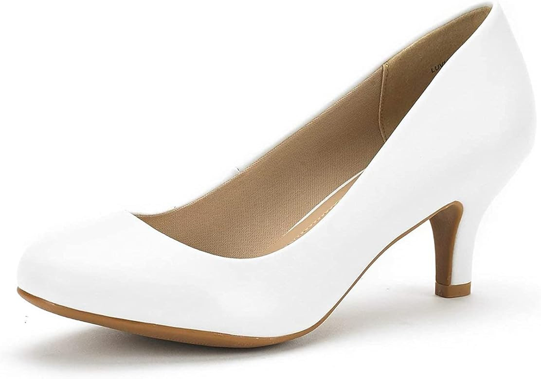 DREAM PAIRS LUVLY Women's Bridal Wedding Party Low Heel Pump Shoes | Amazon (CA)