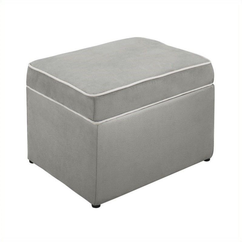 Baby Relax Abby Storage Ottoman in Gray | Cymax Stores