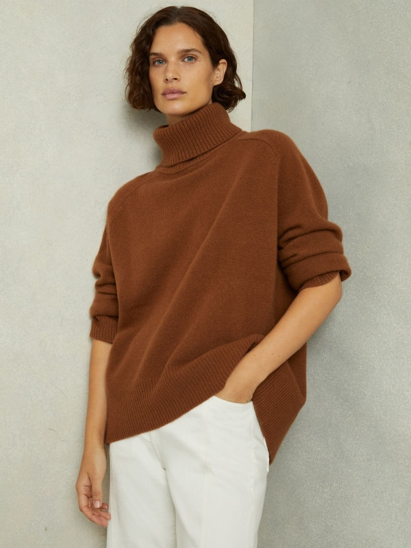 Eliza
                Wool-Cashmere Roll-Neck Jumper | Reiss US