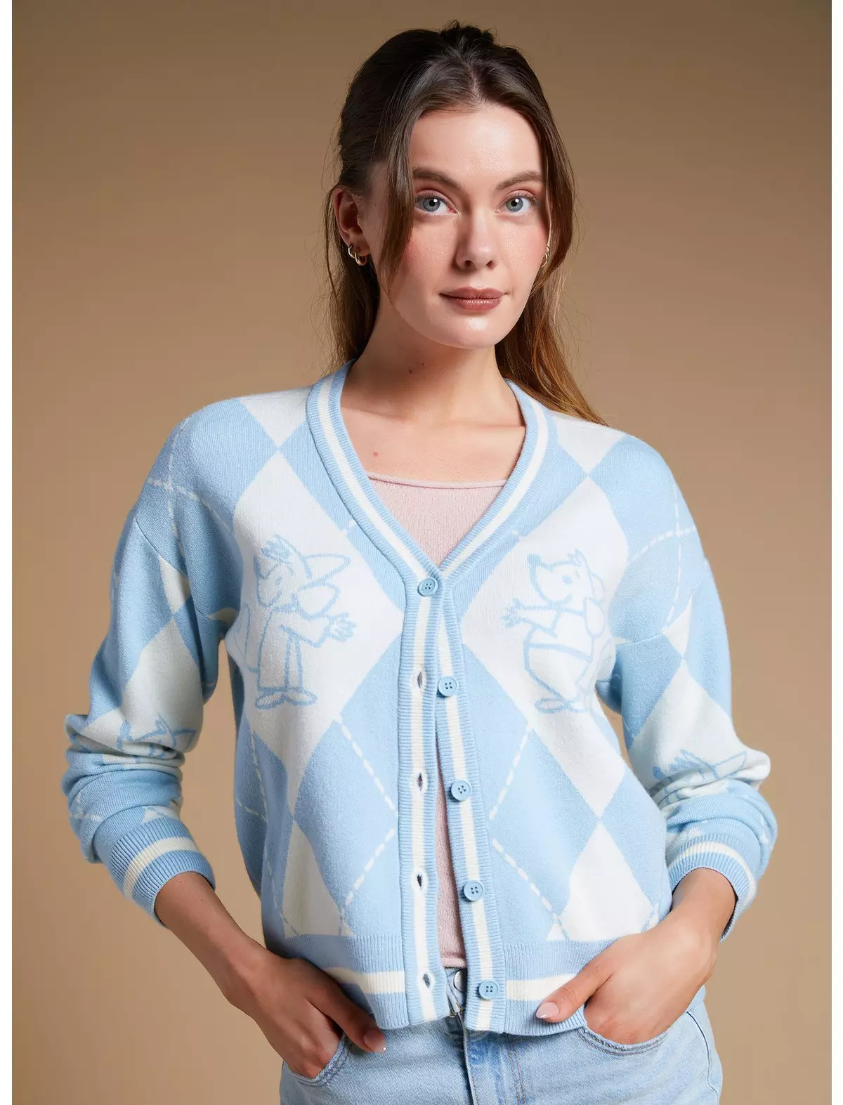 Disney Cinderella Mice Argyle Women's Cardigan - BoxLunch Exclusive | BoxLunch