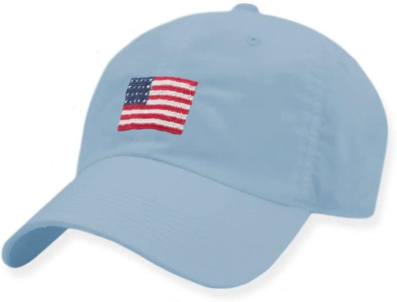 American Flag Needlepoint Performance Hat by Smathers & Branson Sky Blue | Amazon (US)