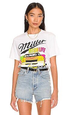 Junk Food Miller High Life Racing Tee in White from Revolve.com | Revolve Clothing (Global)