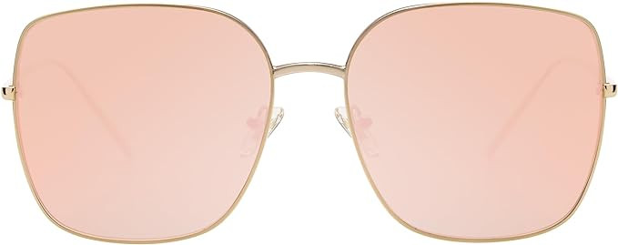 SOJOS Trendy Oversized Square Metal Frame Sunglasses for Women Men Retro Big Flat Lens UV Protect... | Amazon (US)