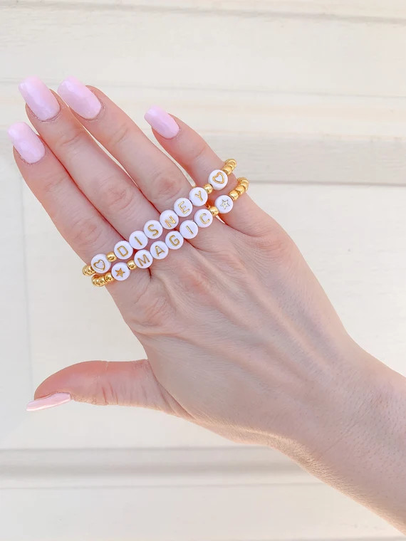 Gold Letter Bracelet Disney Bracelet Magic Bracelet | Etsy | Etsy (US)