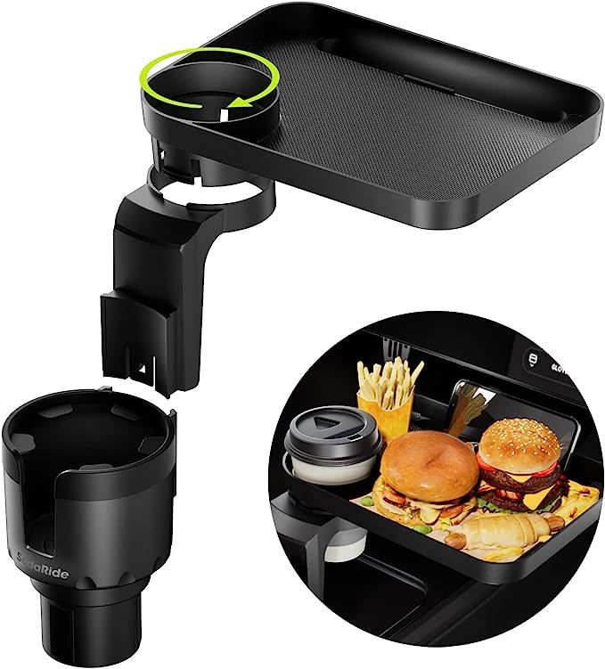 SodaRide Car Cup Holder Tray - Cup Holder Expander For Car - 3 in 1 Detachable Car Food Table Tra... | Amazon (US)