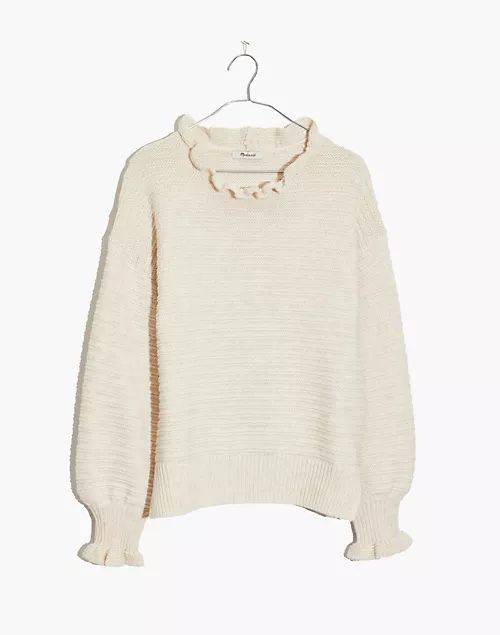 Ruffle-Neck Pullover Sweater | Madewell