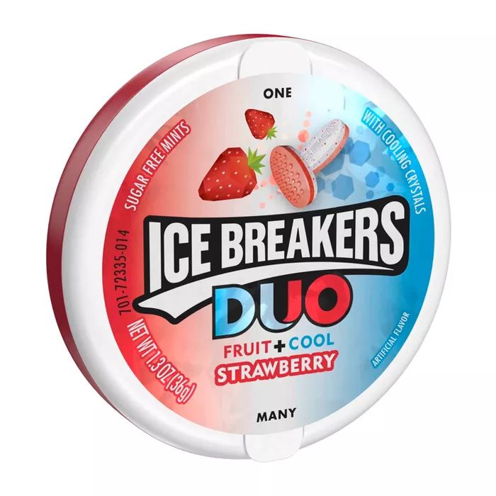 Ice Breakers Duo Strawberry Sugar Free Mint Candies - 1.3oz | Target