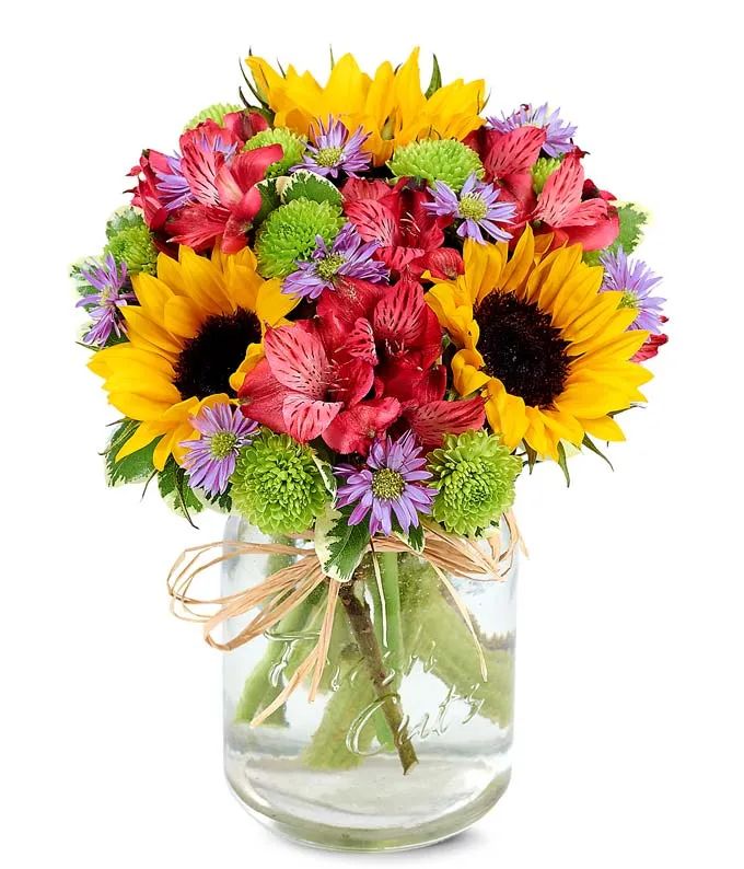Flower Fields Mason Jar | From You Flowers