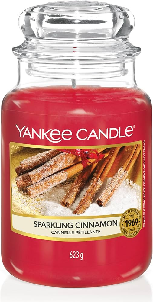 Yankee Candle Scented Candle, Sparkling Cinnamon Large Jar Candle, Long Burning Candles: up to 15... | Amazon (UK)