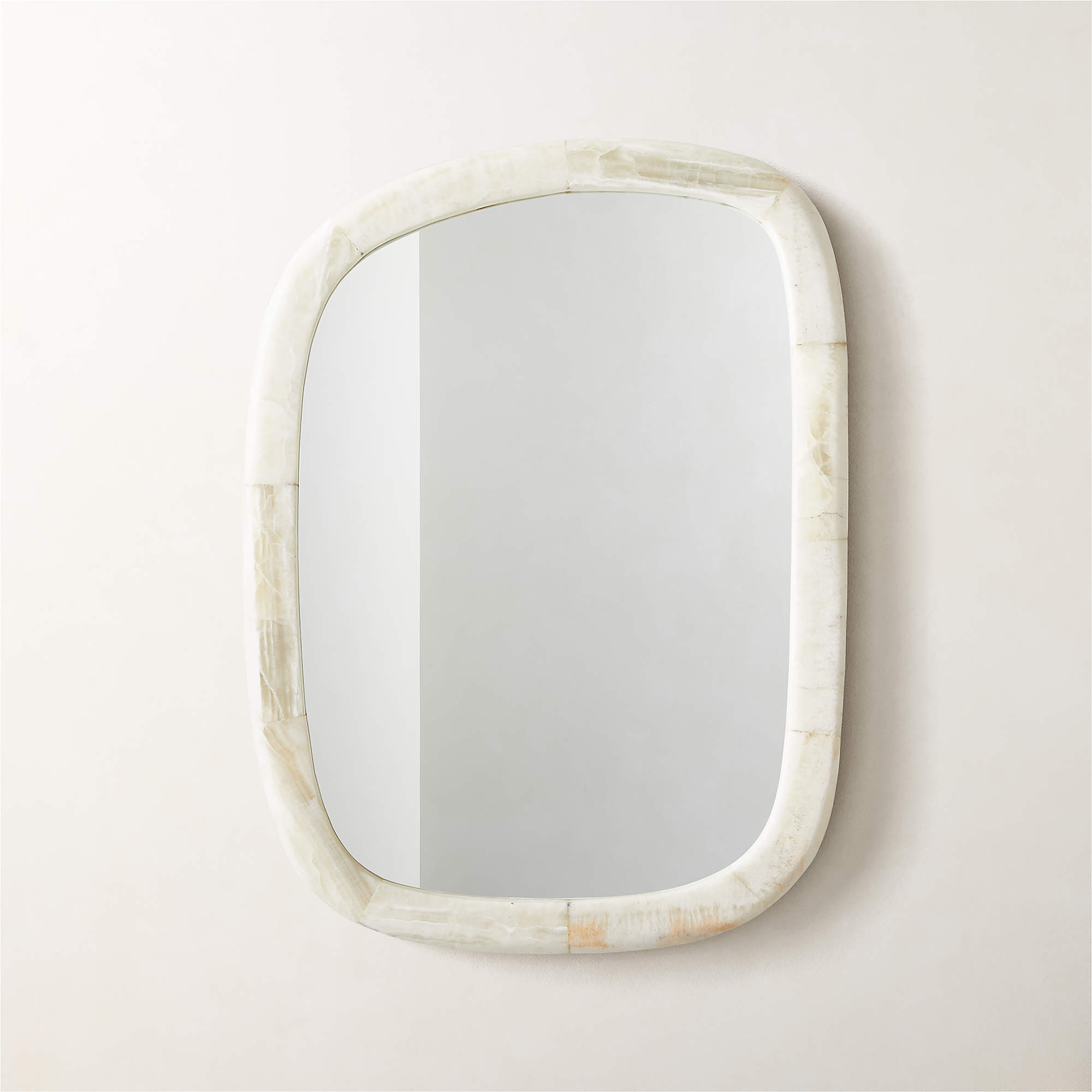 Diani Cream Onyx Wall Mirror 24''x36'' + Reviews | CB2 | CB2