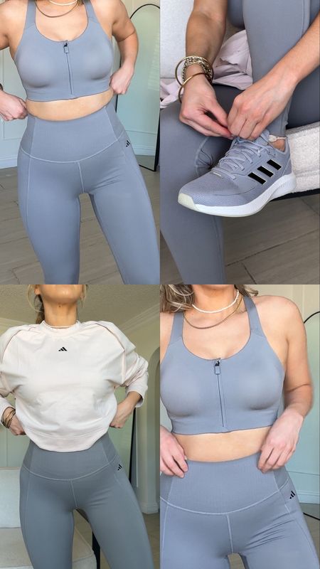A monochromatic functional @adidas workout set 🤌🏼 #adidaspartner

✔️ wearing 34C in sports bra | small in leggings | medium in cover up

#LTKU #LTKFitness #LTKShoeCrush