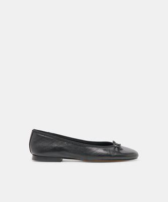 RITLA BALLET FLATS BLACK LEATHER | DolceVita.com