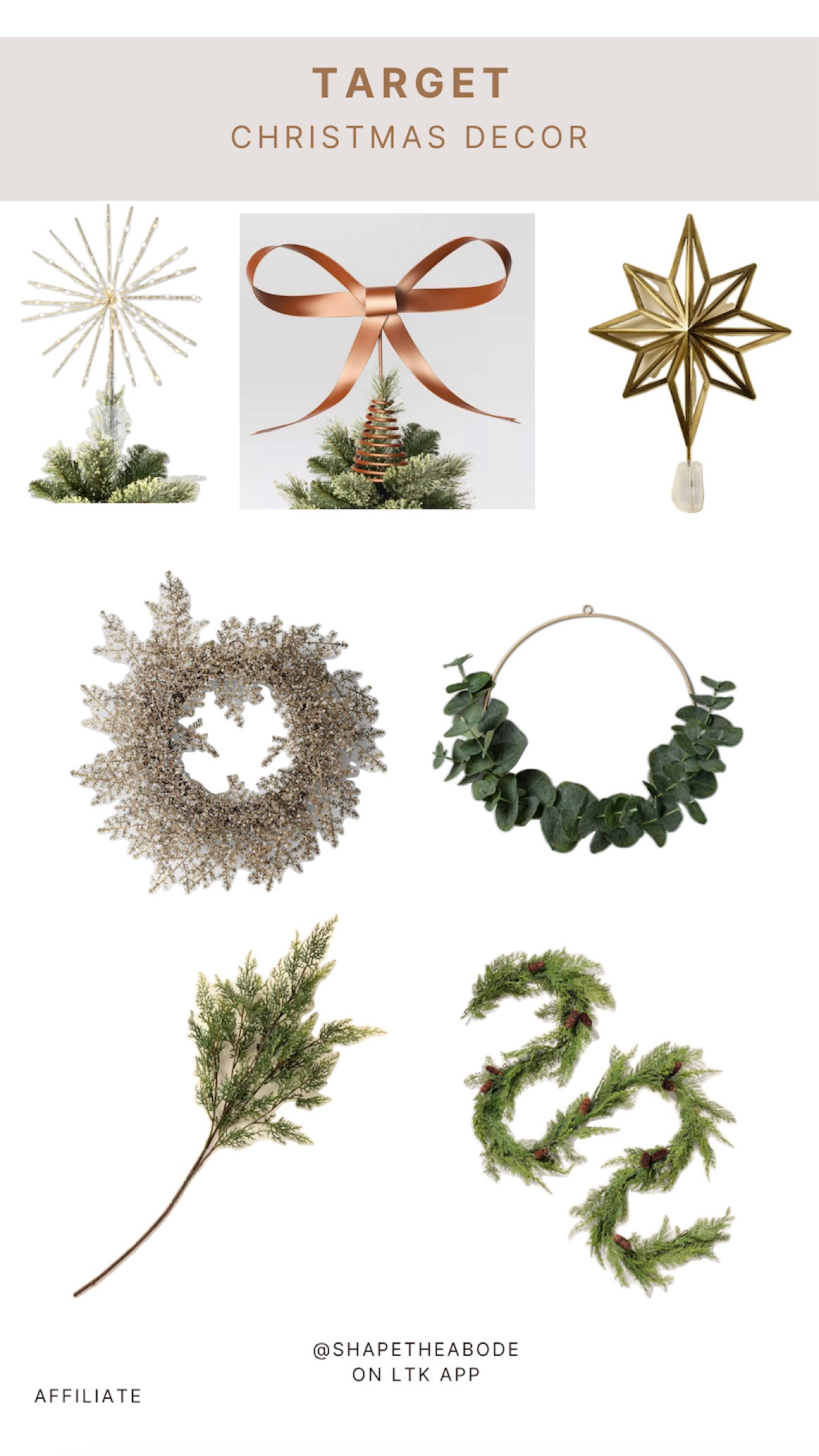 Target Christmas holiday finds 

#christmasdecor #christmaswreaths #christmastreetopper


#LTKHoliday #LTKHome #LTKSeasonal