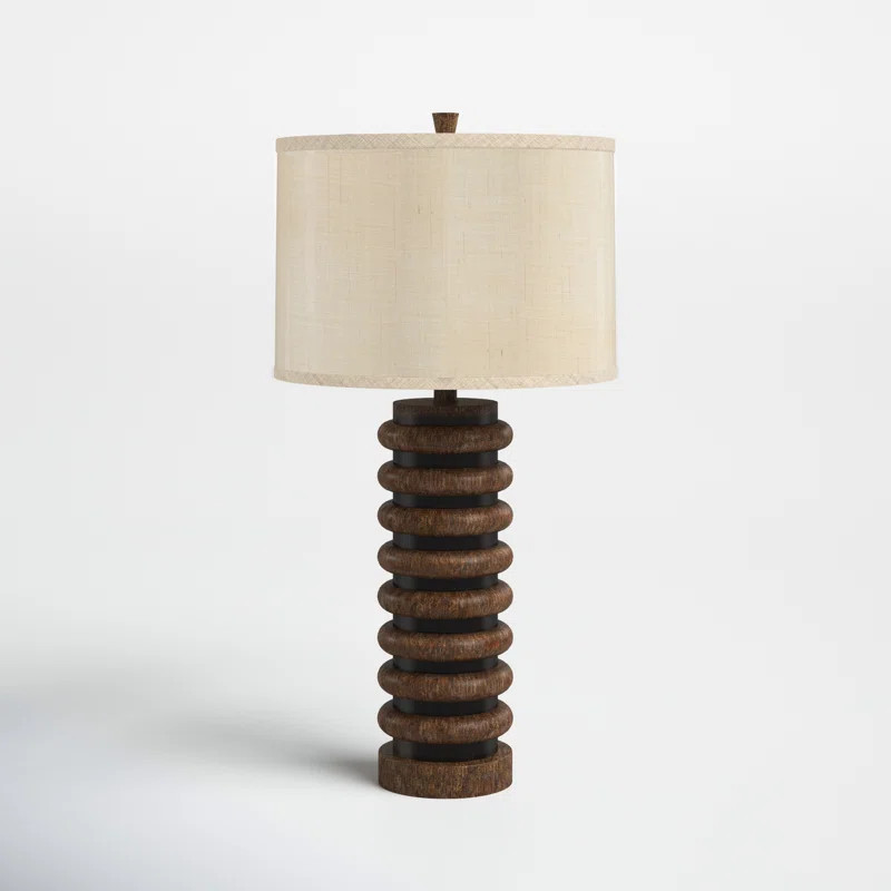 Rachel 35" Dark Teak Table Lamp | Wayfair Professional