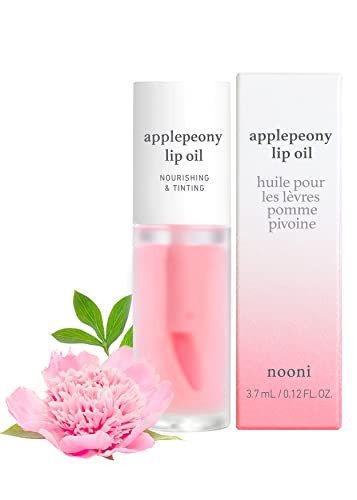 NOONI Korean Lip Oil - Applepeony | Long-Lasting, Moisturizing, Plumping, Revitalizing for Dry Lips, Waterproof, No Peel Off, Hydrating, Nourishing Crystal Clear, 0.12 FL Oz | Amazon (US)