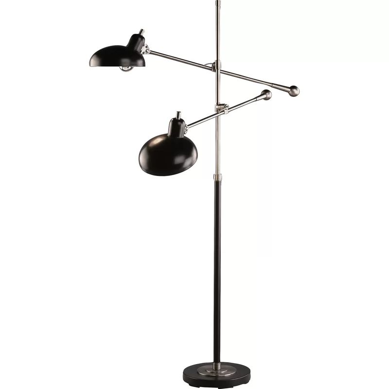 Bruno 57.25'' Lead Bronze/Ebonized Nickel Tree Floor Lamp | Wayfair North America