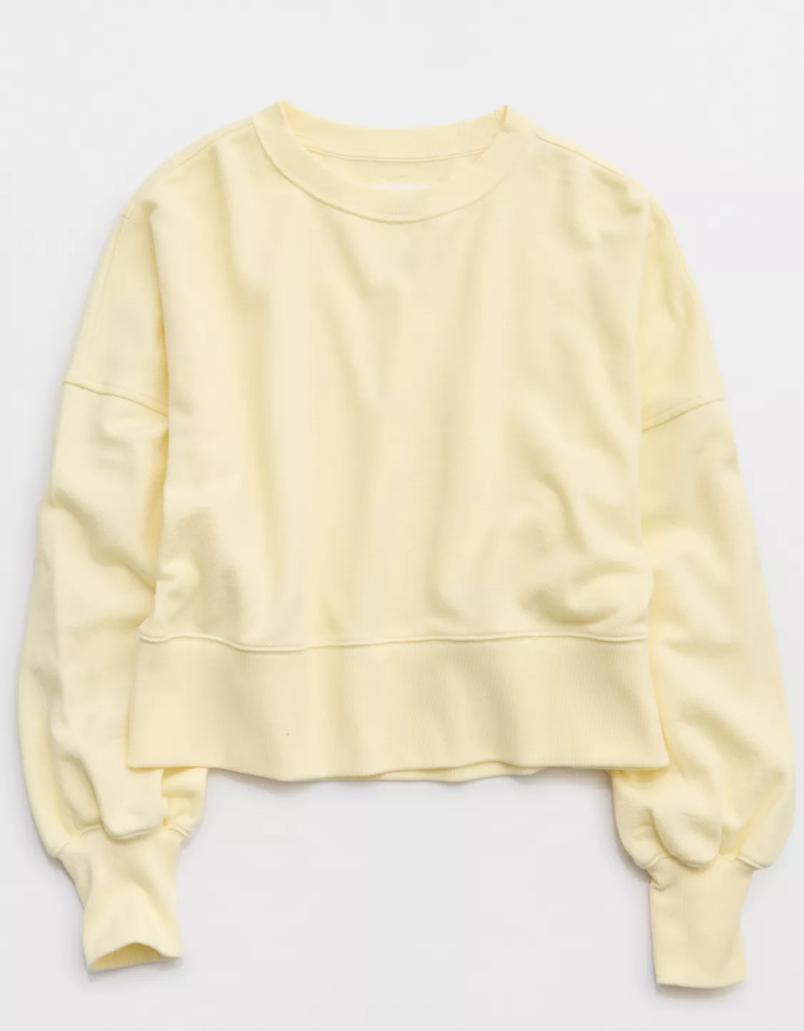 Aerie Classic Crew Textured Sweatshirt | Aerie