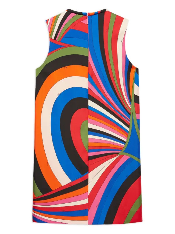 PUCCI Iride-print silk-twill Dress | Blue | FARFETCH | Farfetch Global