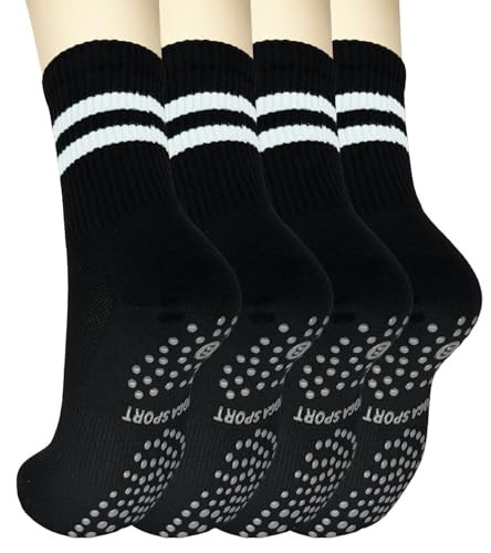 Pilates Socks with Grips for Women Grippy Woman Socks Cute Barre Yoga Sks for Women Non Slip Sock | Amazon (US)