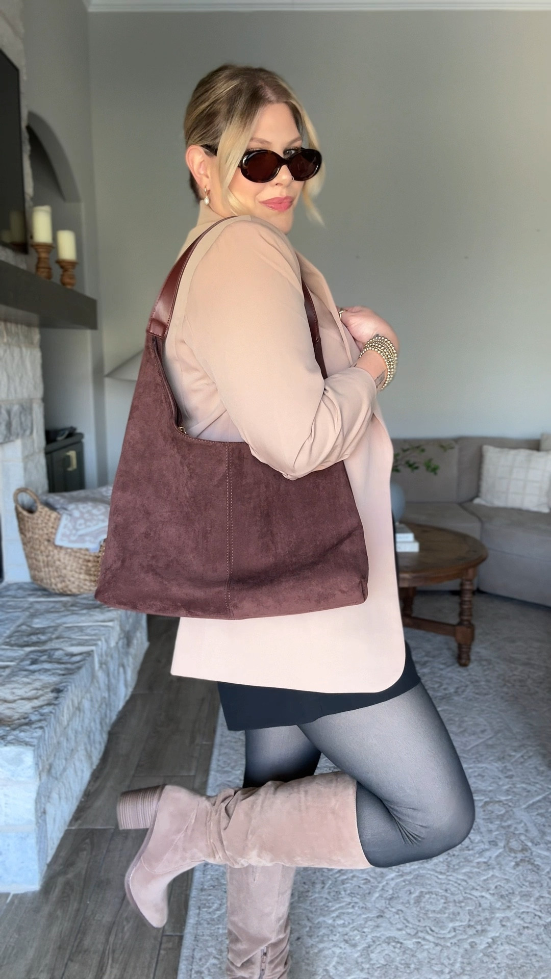 Plus Size Outfit Inspo - with tights 

Some of the exact items are unavailable but I linked super similar options 

I’m 5’10”, 200+ lbs, 16/18 and XL/XXL for reference 

#LTKMidsize #LTKPlusSize #LTKTall