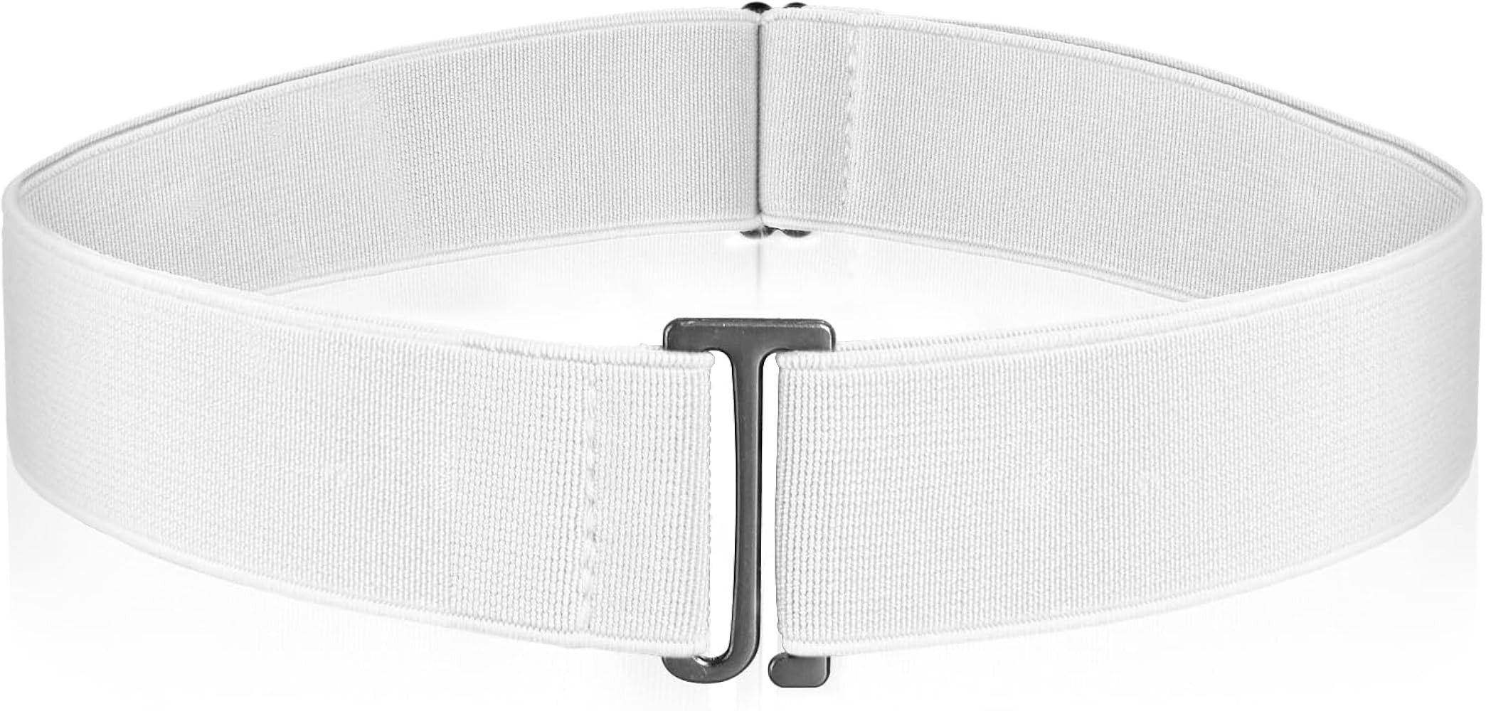 TIESOME Women Adjustable Elastic Belt, Stretch Invisible Belt Flat Buckle Waist Belts No Show Bel... | Amazon (US)