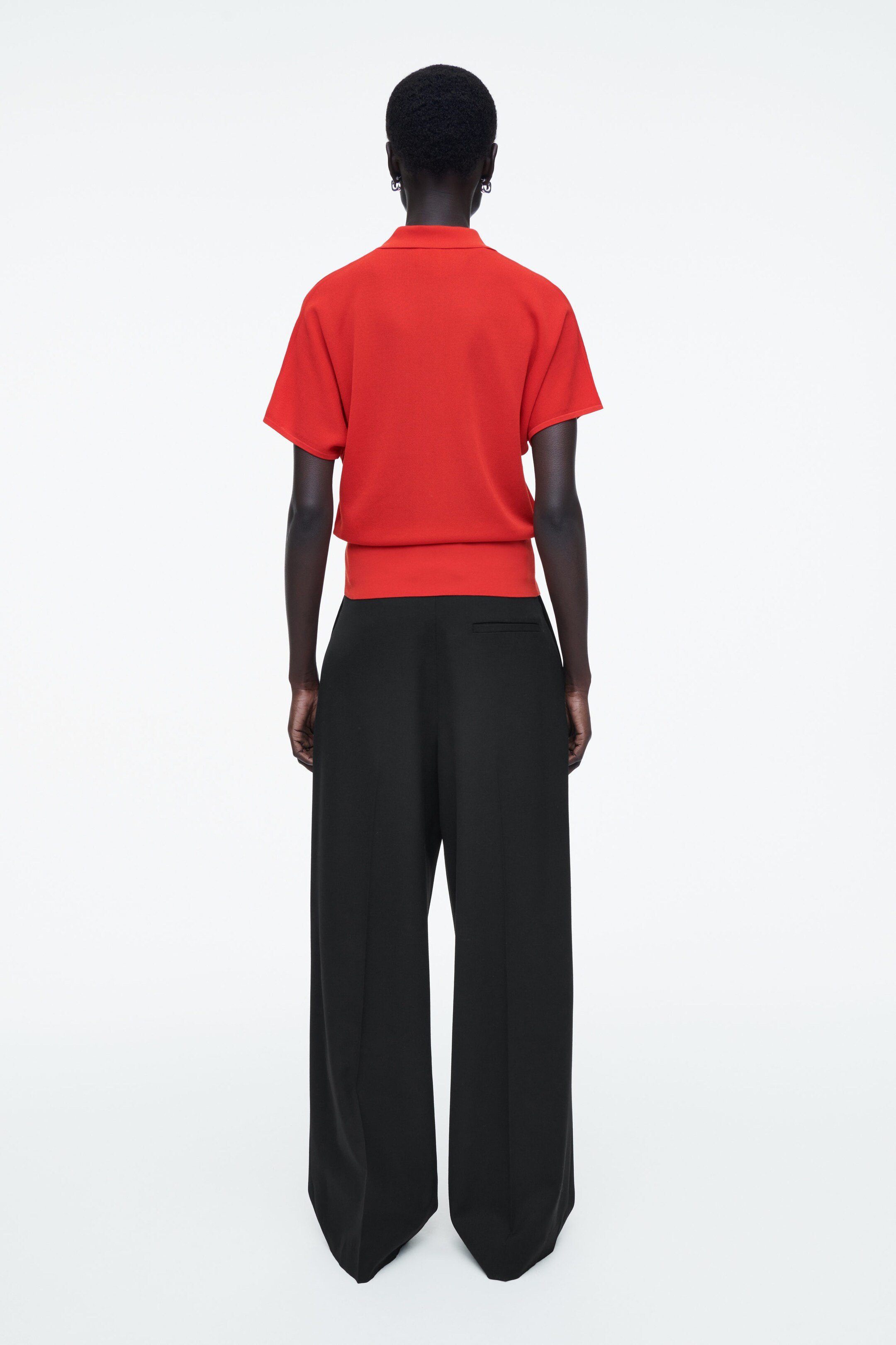 KNITTED POLO SHIRT - RED | COS AU | COS (AU)