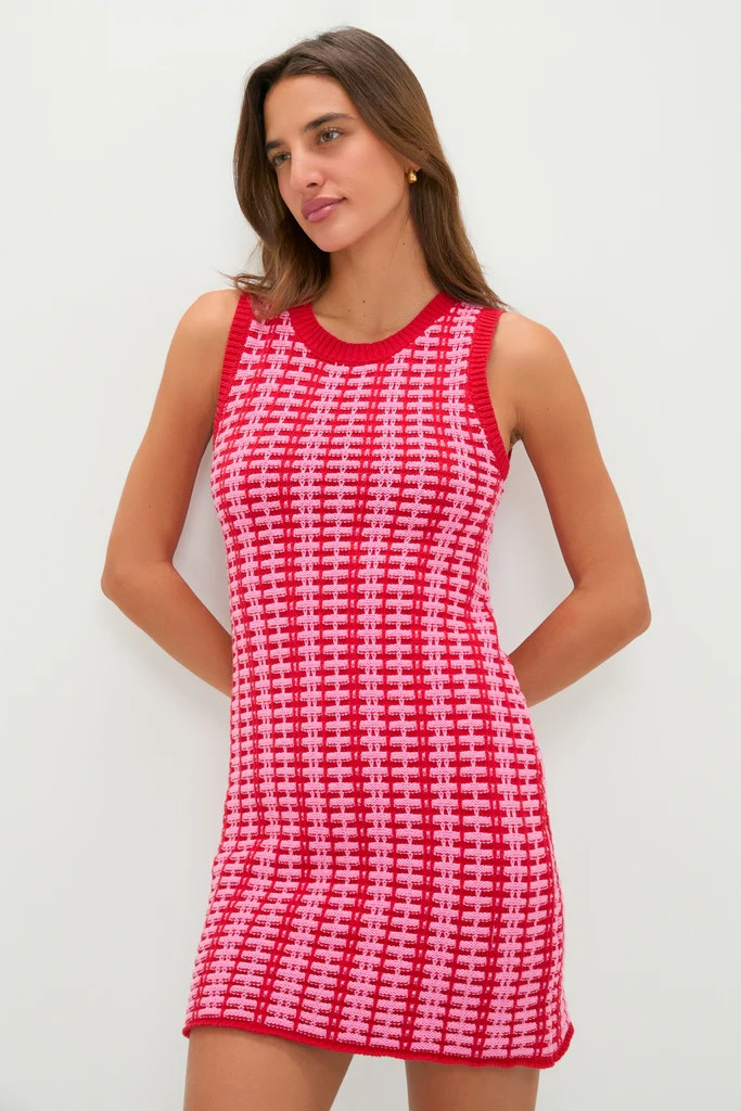 Pink & Red Knit Dellacorte Mini Dress | Tuckernuck (US)