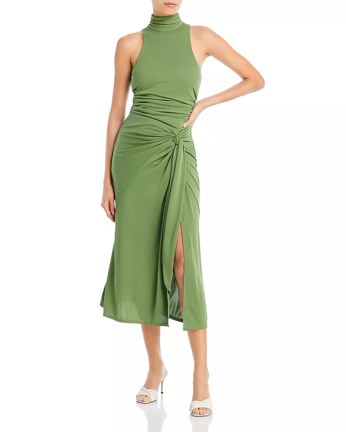 Rori Tie Waist High Neck Midi Dress | Bloomingdale's (US)