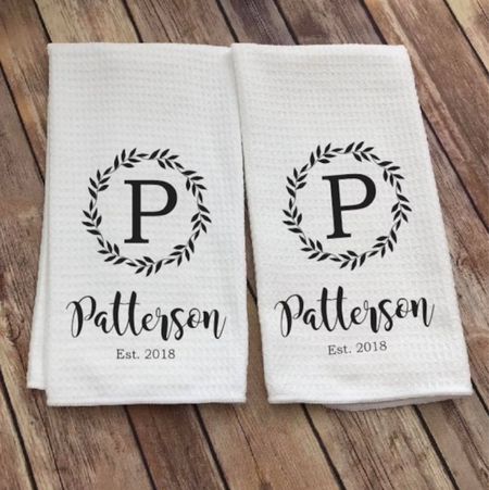 Personalized last name towel 

Gift for bride | Wedding Gift | Gift for Couple | Anniversary Gift | 
Party Gift | Engagement Gift | Bridal Shower Gift

#LTKwedding #LTKGiftGuide #LTKhome
