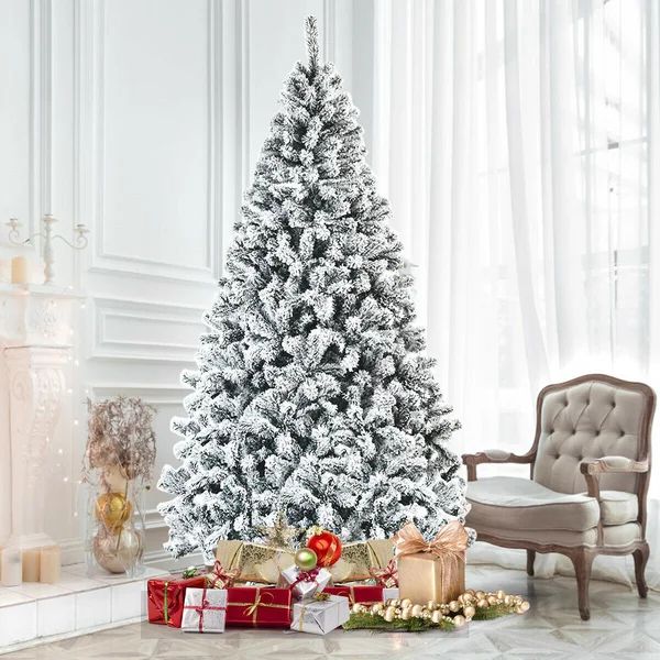 7.5' Green/White Fir Artificial Christmas Tree | Wayfair North America