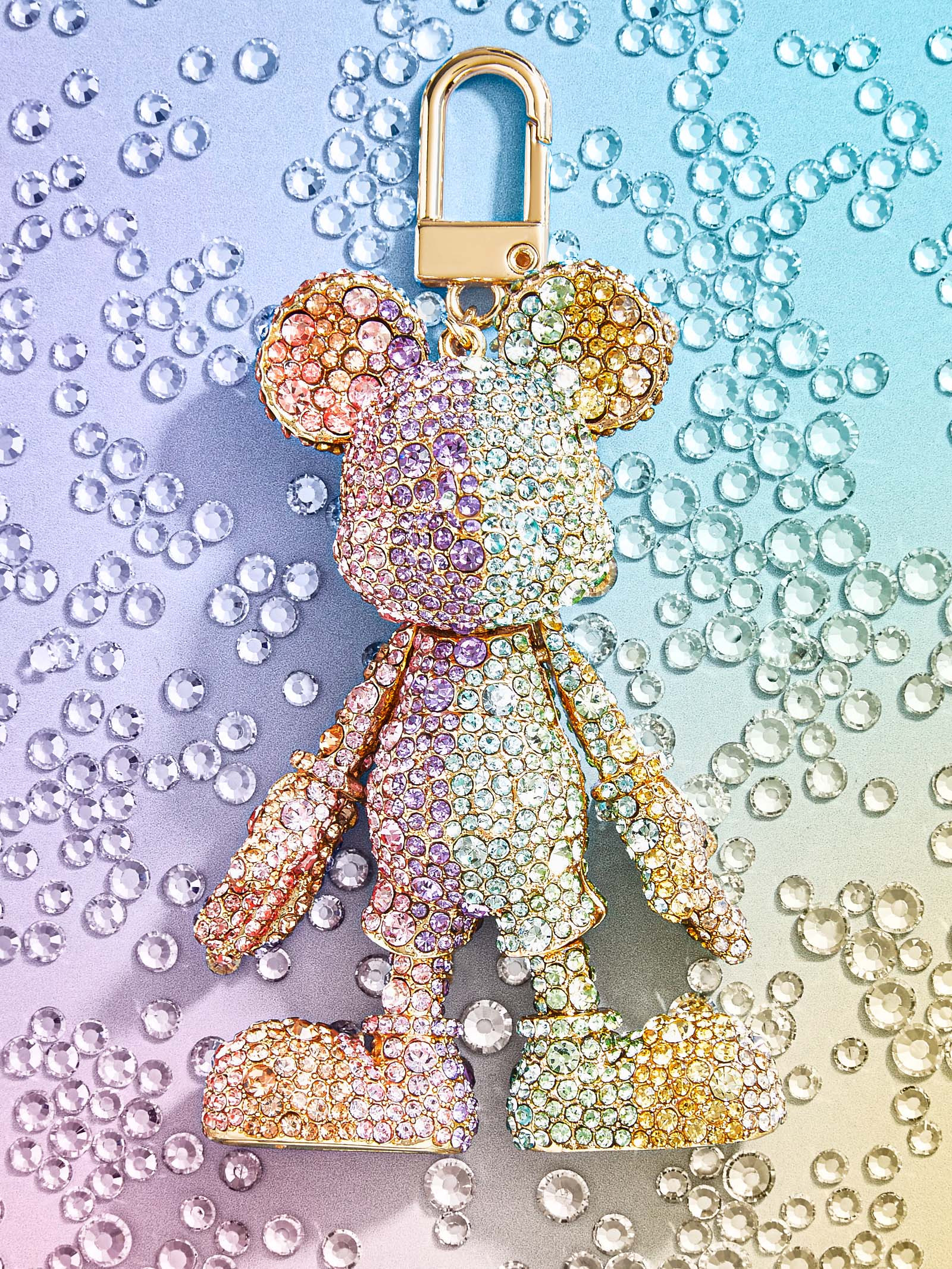 Mickey Mouse Disney Bag Charm - Rainbow Ombre | BaubleBar (US)