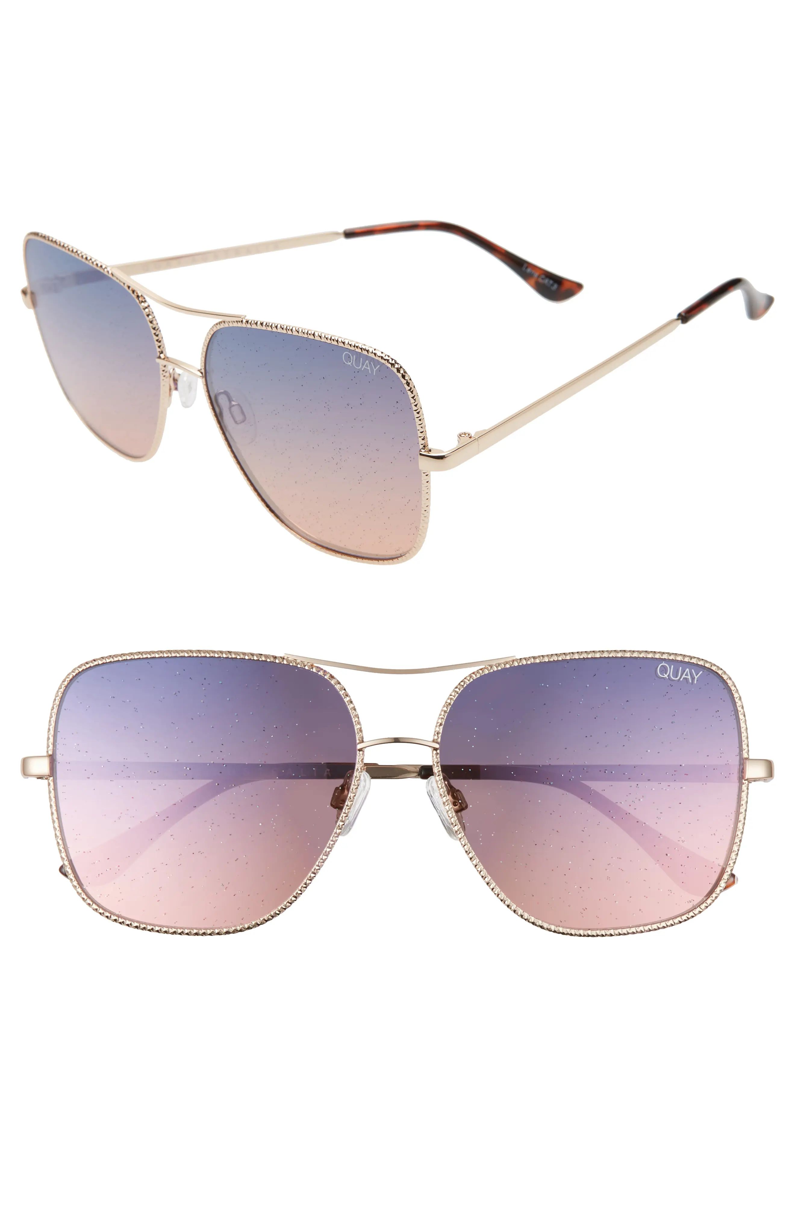 Women's Quay Australia Stop & Stare Twist 56mm Sunglasses - | Nordstrom
