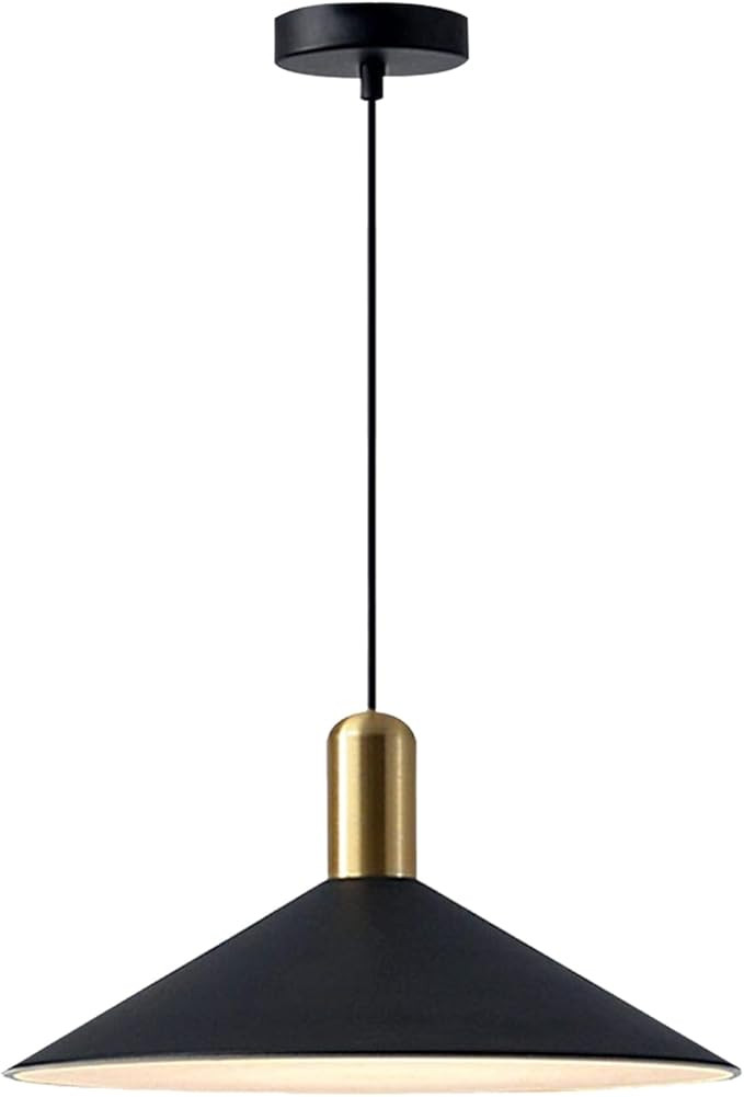 KCO Lighting Farmhouse Matte Black Barn Pendant Light 1-Light Mid Century Dome Pendant Lighting I... | Amazon (US)