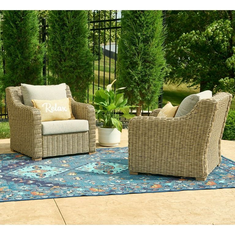 Better Homes & Gardens Bellamy 2-Pack Lounge Chairs with Patio Cover - Walmart.com | Walmart (US)