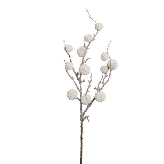 Snowy White Faux Mini Thistle Ball Stem by World Market | World Market