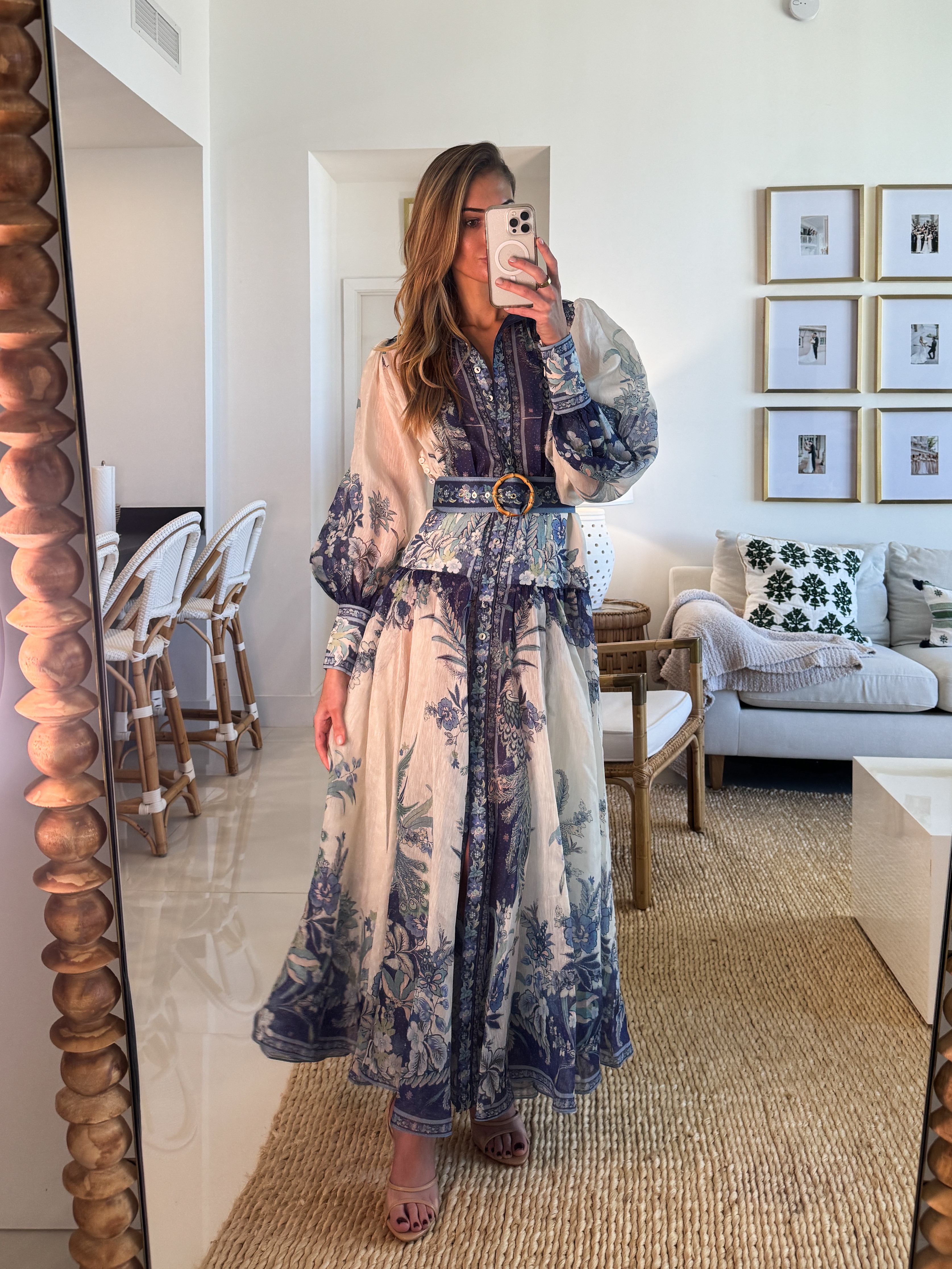 Zimmermann Glassy Billow Maxi Dress. 💫 Wearing a size 2. I'm 5'10" for reference. Tags: zimmermann glassy billow maxi dress, zimmermann dress dupe, zimmermann dress dupes, zimmermann long sleeve maxi dress, zimmermann long sleeve belted maxi, zimmermann blue and white dress, blue and white maxi dress, blue floral maxi dress, long sleeve maxi dress, belted maxi dress, garden party dress, blue maxi dress, summer wedding guest dress, spring wedding guest dress