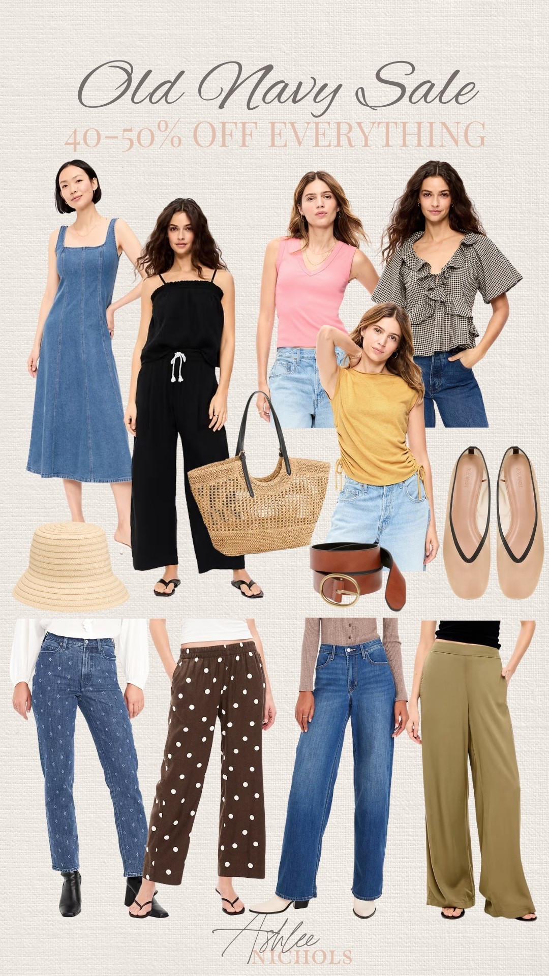 40-50% off everything at Old Navy!

Spring style, mesh flats, polka dot pants, denim jean, spring dress, crochet bag

#LTKSaleAlert #LTKootd #LTKSeasonal