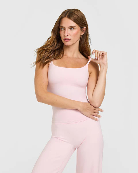 SoftMotion™ Strappy Tank Top with Built in Bra Shelf 
 Ballet Pink | Oner Active (UK / US)