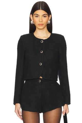 MAJORELLE Gabrielle Tweed Jacket in Black from Revolve.com | Revolve Clothing (Global)