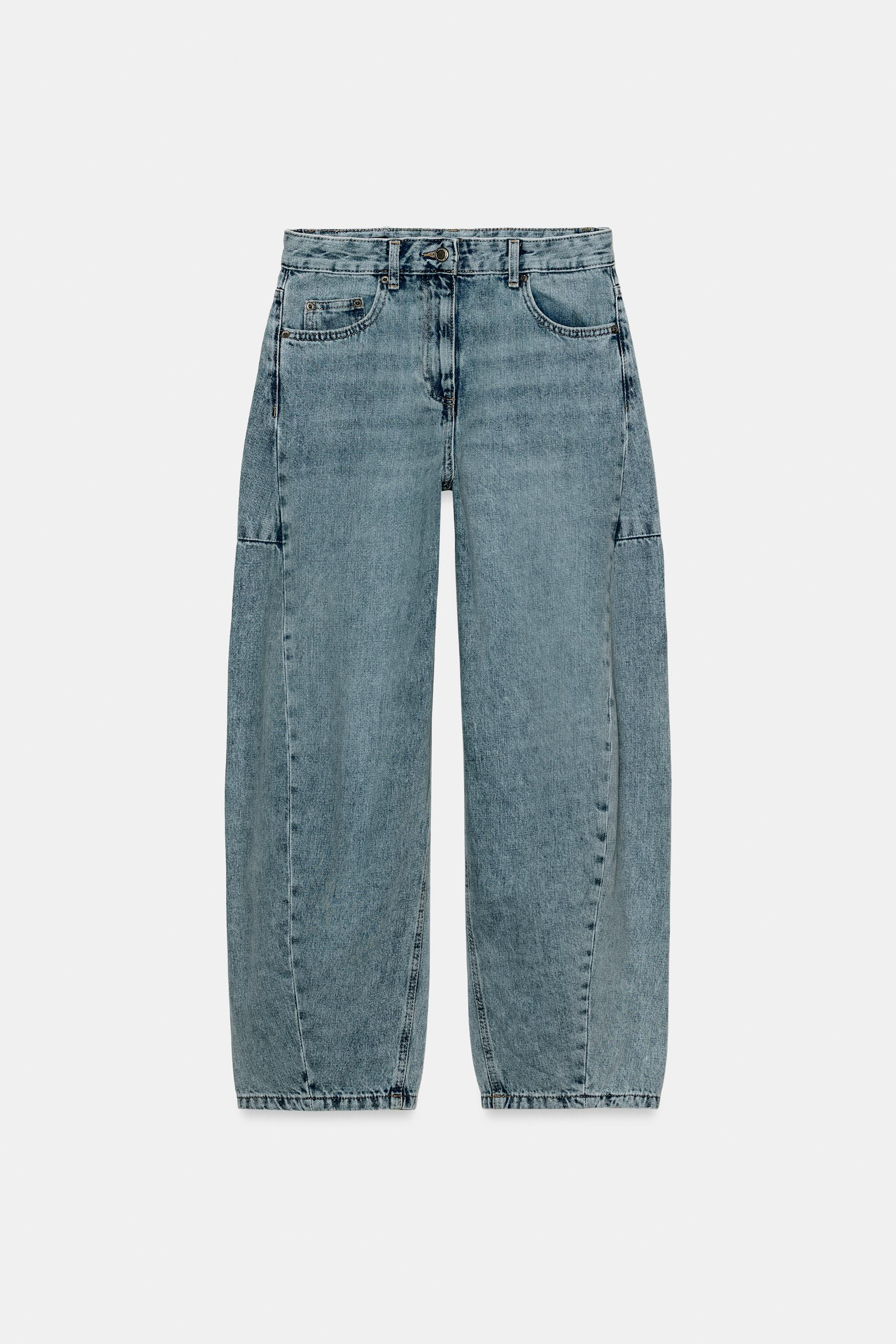 ZW COLLECTION MID-RISE ANKLE BALLOON JEANS | Zara US
