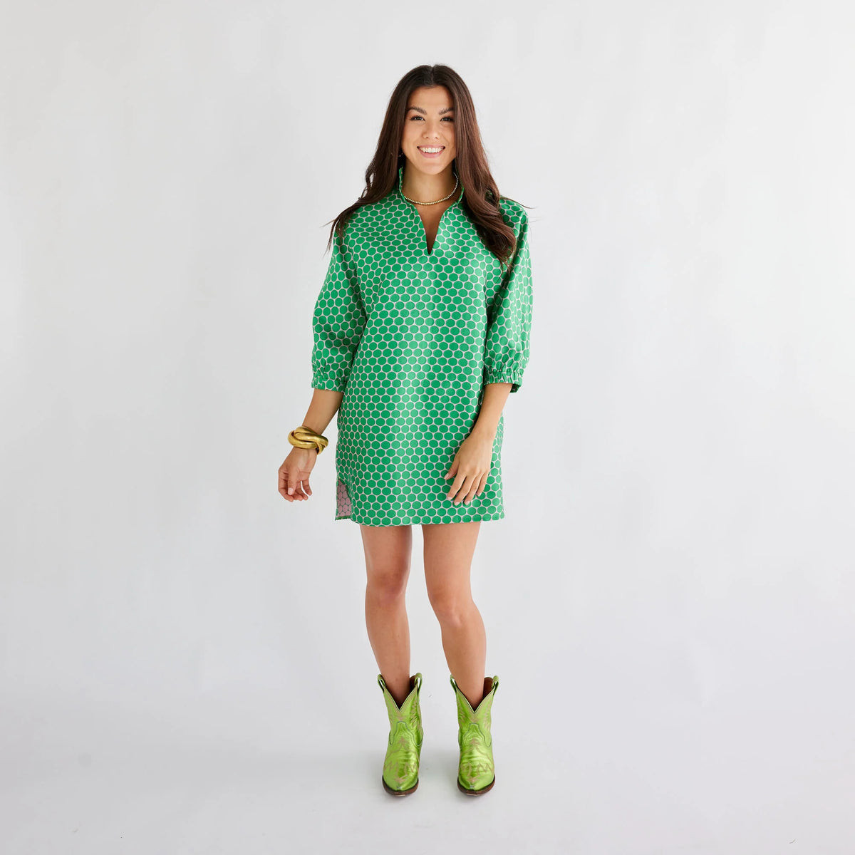 Betsy Polka Dot Dress - Kelly | MeMe's