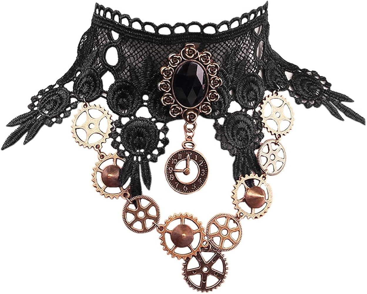 Daimay Choker Lace Necklace Punk Party Gothic Vintage Handmade Lolita Retro Gear Flower Bride Cho... | Amazon (US)