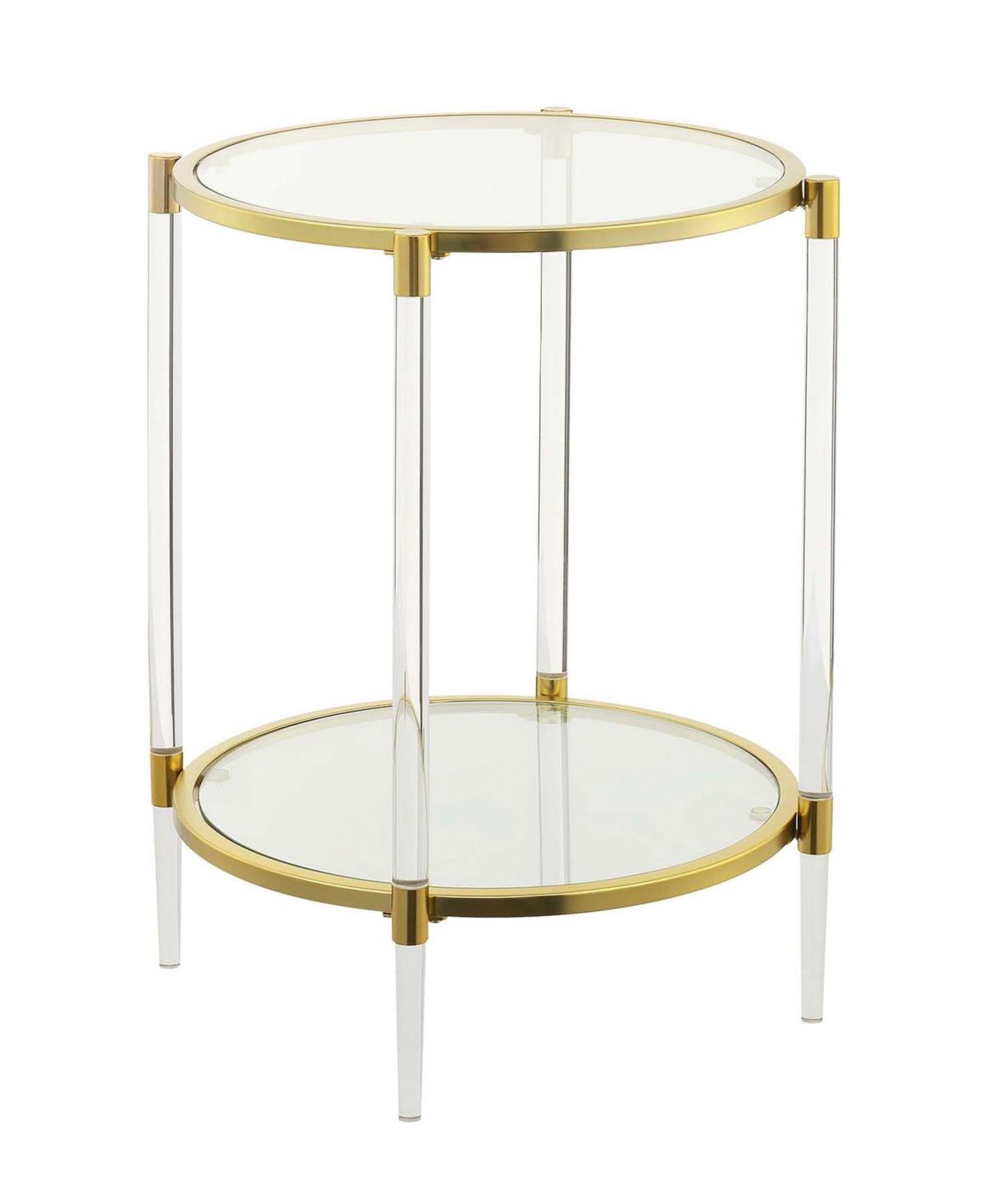 Royal Crest 2 Tier Acrylic Glass End Table | Macys (US)
